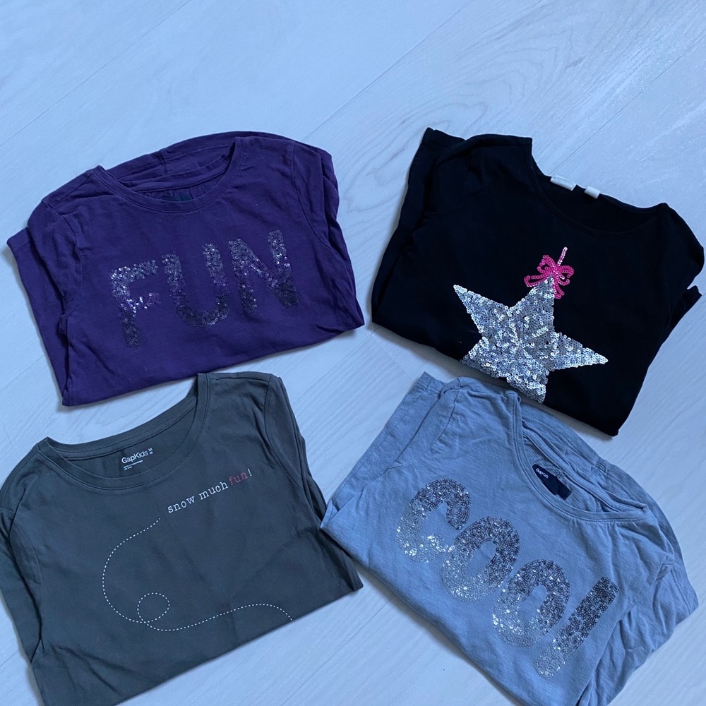 Girls GAP size 8 LS tops Bundle of 4 EUC